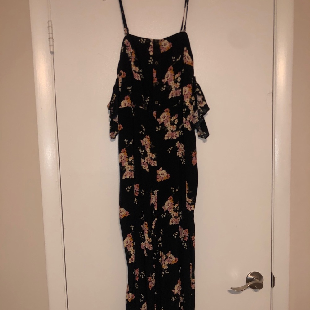 Floral tank/short sleeve romper